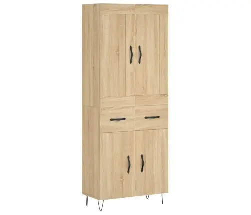 Augstais Skapis, Ozolkoka, 69,5X34X180 Cm, Inženierijas Koks Vidaxl