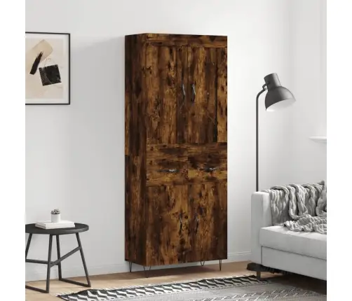 Komoda, Dūminio Ąžuolo Spalvos, 69,5X34X180cm Apdirbta Mediena