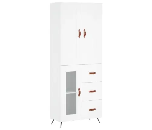 Augstais Skapis, Balts, 69,5X34X180 Cm, Inženierijas Koks Vidaxl