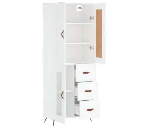Augstais Skapis, Balts, 69,5X34X180 Cm, Inženierijas Koks Vidaxl