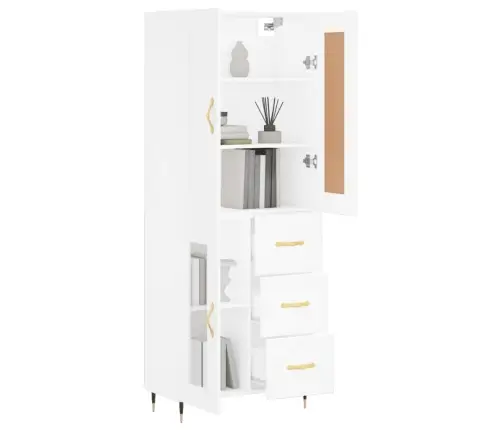 Kõrge Kapp, Valge, 69,5 X 34 X 180 cm Tehispuit Kõrge Kapp, Valge, 69,5 X 34 X 180 cm Tehispuit