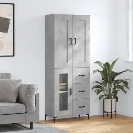 Augstais Skapis, Pelēks, 69,5X34X180 Cm, Inženierijas Koks Vidaxl