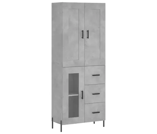 Augstais Skapis, Pelēks, 69,5X34X180 Cm, Inženierijas Koks Vidaxl