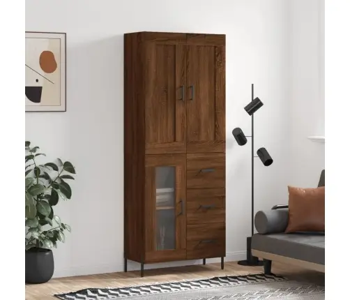 Augstais Skapis, Ozolkoka, 69,5X34X180 Cm, Inženierijas Koks Vidaxl Augstais Skapis, Ozolkoka, 69,5X34X180 Cm, Inženierijas Koks Vidaxl