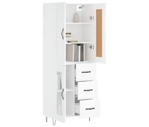 Augstais Skapis, Balts, 69,5X34X180 Cm, Inženierijas Koks Vidaxl