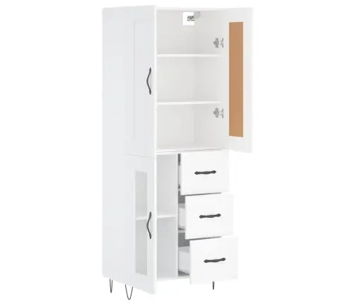 Augstais Skapis, Balts, 69,5X34X180 Cm, Inženierijas Koks Vidaxl