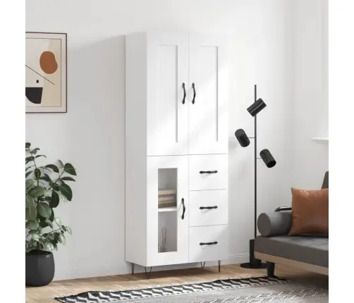 Augstais Skapis, Balts, 69,5X34X180 Cm, Inženierijas Koks Vidaxl