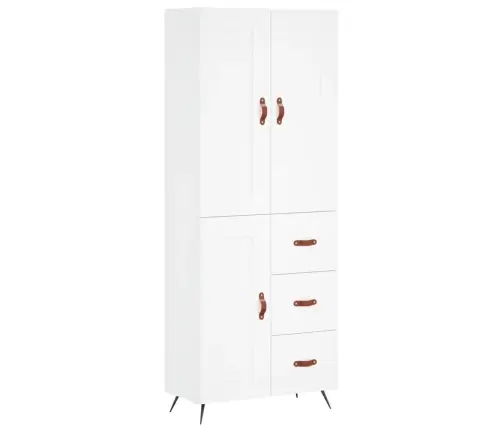 Augstais Skapis, Balts, 69,5X34X180 Cm, Inženierijas Koks Vidaxl Augstais Skapis, Balts, 69,5X34X180 Cm, Inženierijas Koks Vidaxl