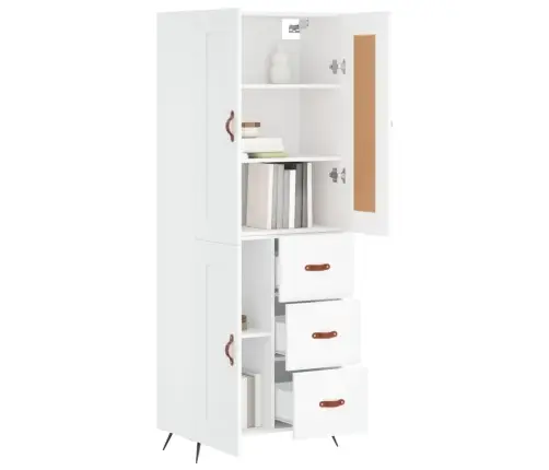 Augstais Skapis, Balts, 69,5X34X180 Cm, Inženierijas Koks Vidaxl Augstais Skapis, Balts, 69,5X34X180 Cm, Inženierijas Koks Vidaxl