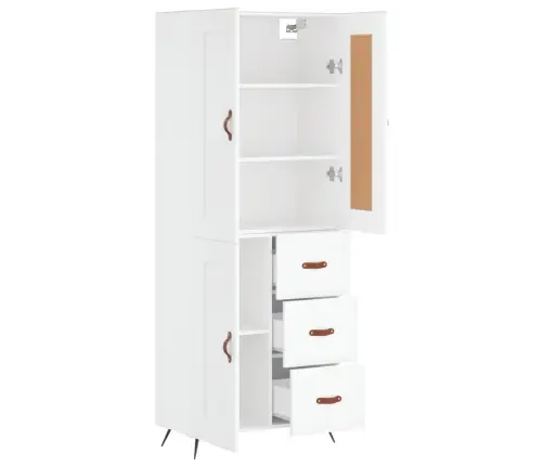 Augstais Skapis, Balts, 69,5X34X180 Cm, Inženierijas Koks Vidaxl Augstais Skapis, Balts, 69,5X34X180 Cm, Inženierijas Koks Vidaxl