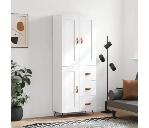 Augstais Skapis, Balts, 69,5X34X180 Cm, Inženierijas Koks Vidaxl Augstais Skapis, Balts, 69,5X34X180 Cm, Inženierijas Koks Vidaxl