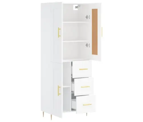 Augstais Skapis, Balts, 69,5X34X180 Cm, Inženierijas Koks Vidaxl