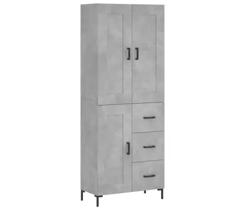 Augstais Skapis, Pelēks, 69,5X34X180 Cm, Inženierijas Koks Vidaxl