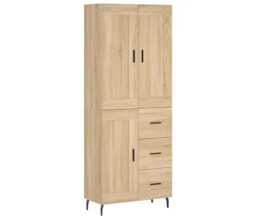 Augstais Skapis, Ozolkoka, 69,5X34X180 Cm, Inženierijas Koks Vidaxl