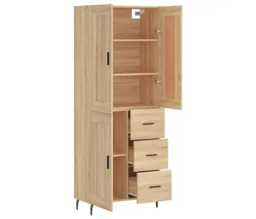 Augstais Skapis, Ozolkoka, 69,5X34X180 Cm, Inženierijas Koks Vidaxl
