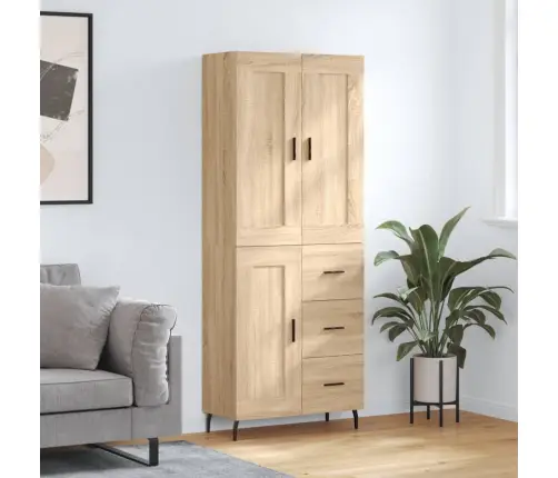 Augstais Skapis, Ozolkoka, 69,5X34X180 Cm, Inženierijas Koks Vidaxl
