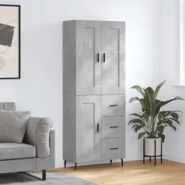 Augstais Skapis, Pelēks, 69,5X34X180 Cm, Inženierijas Koks Vidaxl