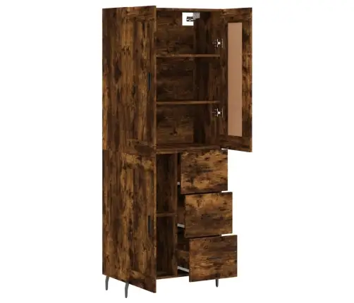 Komoda, Dūminio Ąžuolo Spalvos, 69,5X34X180cm Apdirbta Mediena