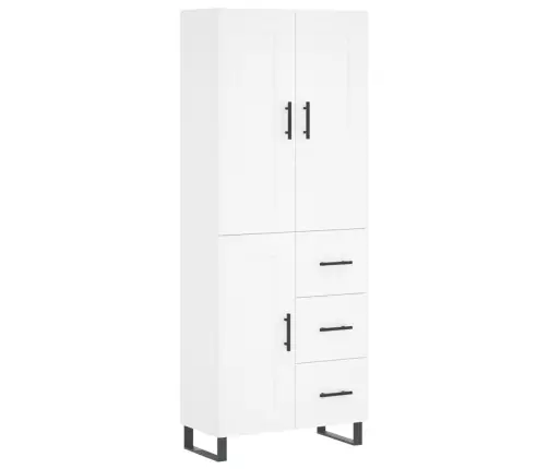 Kõrge Kapp, Valge, 69,5 X 34 X 180 cm Tehispuit