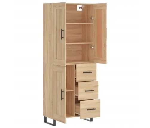 Augstais Skapis, Ozolkoka, 69,5X34X180 Cm, Inženierijas Koks Vidaxl