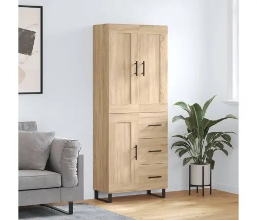 Augstais Skapis, Ozolkoka, 69,5X34X180 Cm, Inženierijas Koks Vidaxl