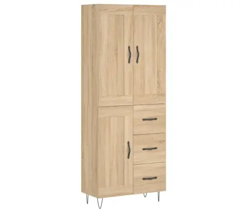 Kõrge Kapp, Sonoma Tamm, 69,5 X 34 X 180 cm Tehispuit