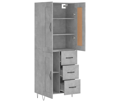 Kõrge Kapp, Betoonhall, 69,5 X 34 X 180 cmTehispuit