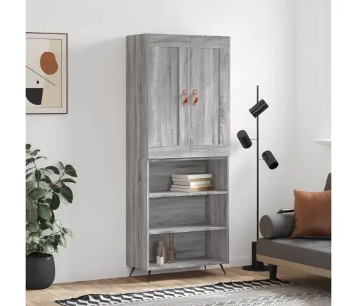 Augstais Skapis, Pelēks, 69,5X34X180 Cm, Inženierijas Koks Vidaxl Augstais Skapis, Pelēks, 69,5X34X180 Cm, Inženierijas Koks Vidaxl