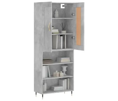 Kõrge Kapp, Betoonhall, 69,5 X 34 X 180 cmTehispuit