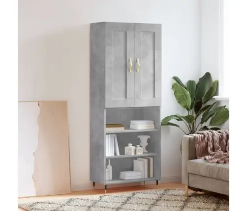 Kõrge Kapp, Betoonhall, 69,5 X 34 X 180 cmTehispuit