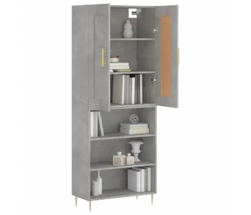 Augstais Skapis, Pelēks, 69,5X34X180 Cm, Inženierijas Koks Vidaxl Augstais Skapis, Pelēks, 69,5X34X180 Cm, Inženierijas Koks Vidaxl