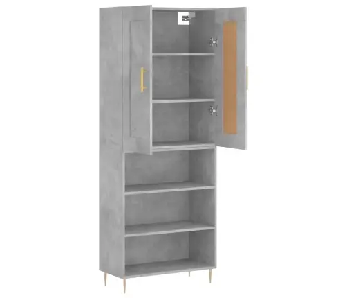 Augstais Skapis, Pelēks, 69,5X34X180 Cm, Inženierijas Koks Vidaxl Augstais Skapis, Pelēks, 69,5X34X180 Cm, Inženierijas Koks Vidaxl