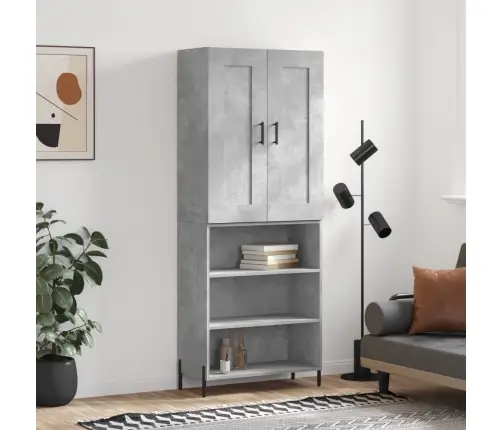 Augstais Skapis, Pelēks, 69,5X34X180 Cm, Inženierijas Koks Vidaxl Augstais Skapis, Pelēks, 69,5X34X180 Cm, Inženierijas Koks Vidaxl