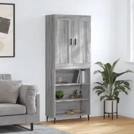 Augstais Skapis, Pelēks, 69,5X34X180 Cm, Inženierijas Koks  Vidaxl