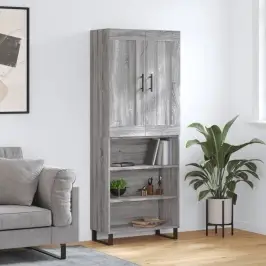 Kõrge Kapp, Hall Sonoma Tamm, 69,5 X 34 X 180 cm Tehispuit