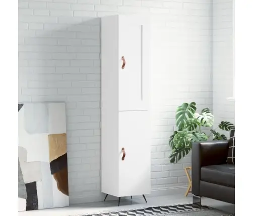 Augstais Skapītis, Balts, 34,5X34X180 Cm, Inženierijas Koks Vidaxl