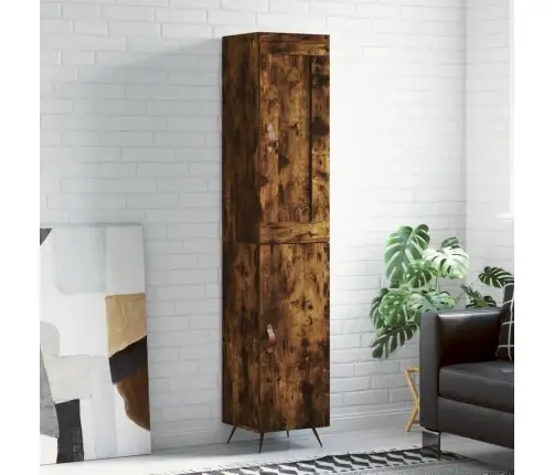 Augstais Skapītis, Ozolkoka, 34,5X34X180 Cm, Inženierijas Koks Vidaxl