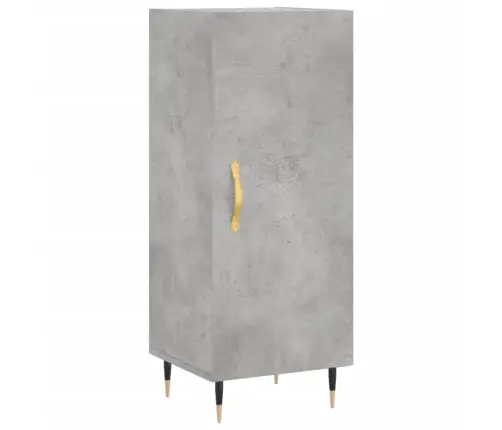 Komoda, Betono Pilkos Spalvos, 34,5X34X180cm Apdirbta Mediena