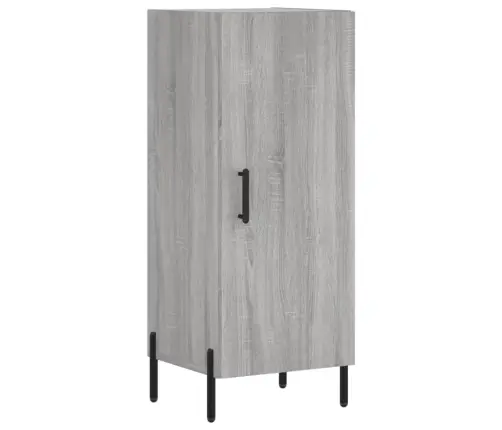 Augstais Skapītis, Pelēks, 34,5X34X180 Cm, Inženierijas Koks Vidaxl