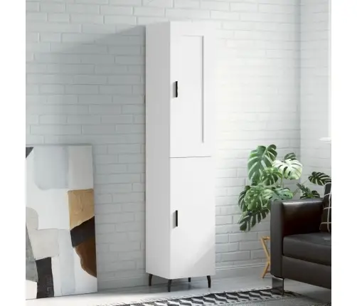 Augstais Skapītis, Balts, 34,5X34X180 Cm, Inženierijas Koks Vidaxl