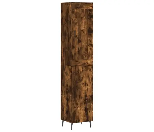 Kõrge Kapp, Suitsutatud Tamm, 34,5X34X180 cm Tehispuit