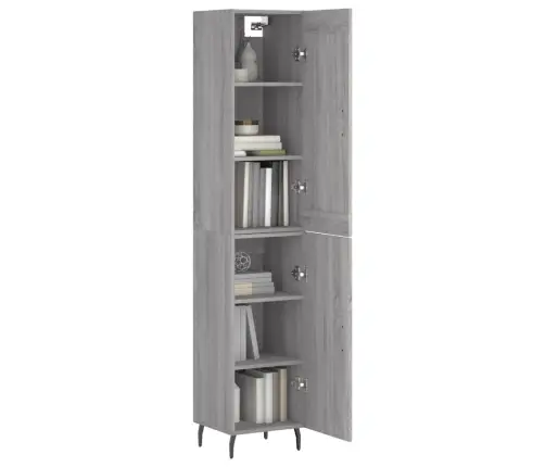 Kõrge Kapp, Hall Sonoma Tamm, 34,5X34X180 cm Tehispuit