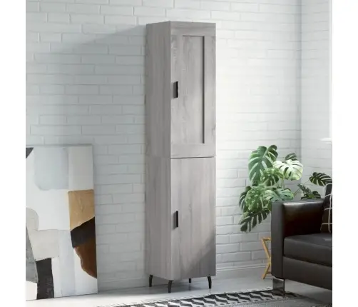 Kõrge Kapp, Hall Sonoma Tamm, 34,5X34X180 cm Tehispuit