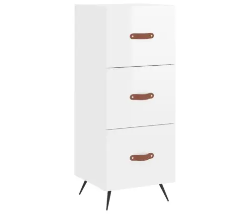 Kõrge Kapp, Kõrgläikega Valge, 34,5X34X180 cm Tehispuit