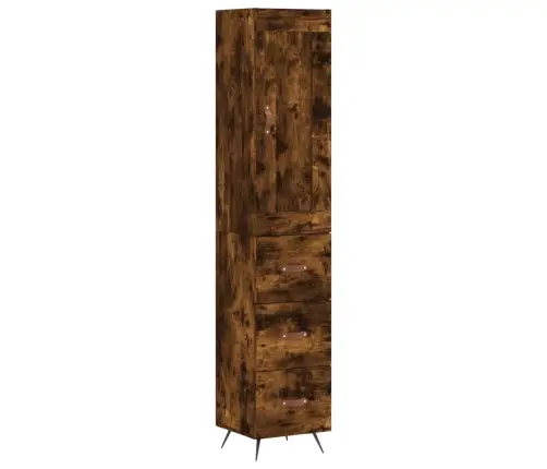 Kõrge Kapp, Suitsutatud Tamm, 34,5X34X180 cm Tehispuit