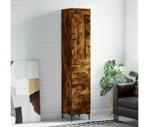 Augstais Skapītis, Ozolkoka, 34,5X34X180 Cm, Inženierijas Koks Vidaxl Augstais Skapītis, Ozolkoka, 34,5X34X180 Cm, Inženierijas Koks Vidaxl
