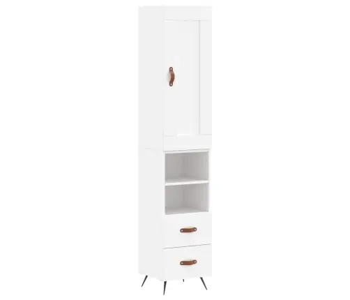 Kõrge Kapp, Valge , 34,5X34X180 cm Tehispuit