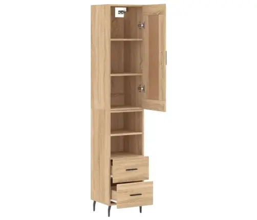 Augstais Skapītis, Ozolkoka, 34,5X34X180 Cm, Inženierijas Koks Vidaxl Augstais Skapītis, Ozolkoka, 34,5X34X180 Cm, Inženierijas Koks Vidaxl