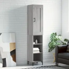 Kõrge Kapp, Hall Sonoma Tamm, 34,5X34X180 cm Tehispuit