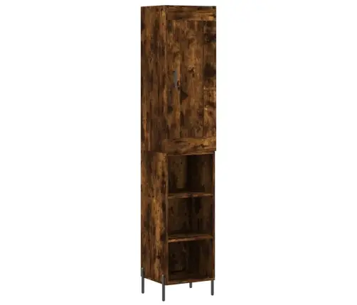 Kõrge Kapp, Suitsutatud Tamm, 34,5X34X180 cm Tehispuit